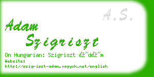 adam szigriszt business card